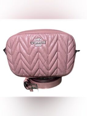 Coach Quilted Leather Belt Bag | Dusty Rose Pink | Chic & Hands-Free